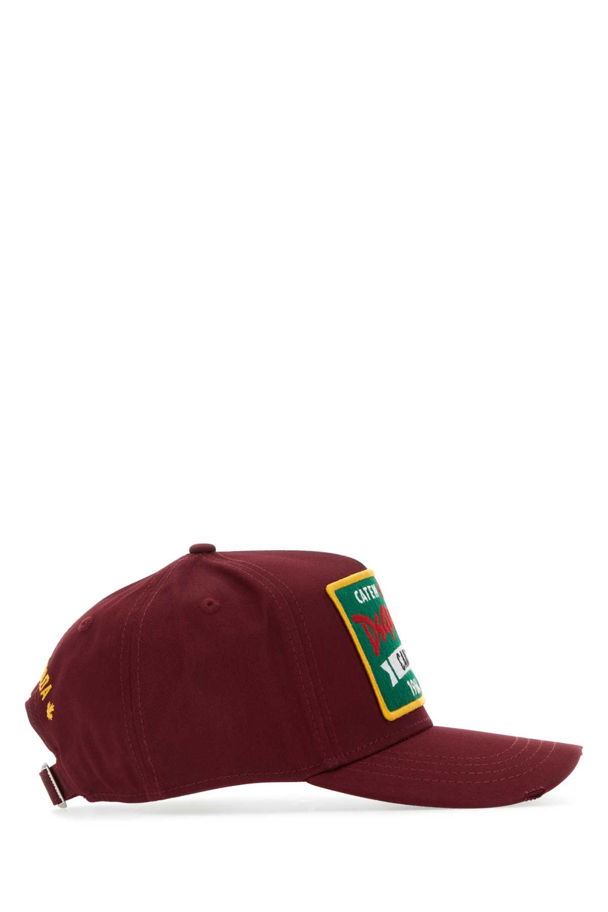 Shop Dsquared2 Burgundy Cotton Baseball Cap In 4066