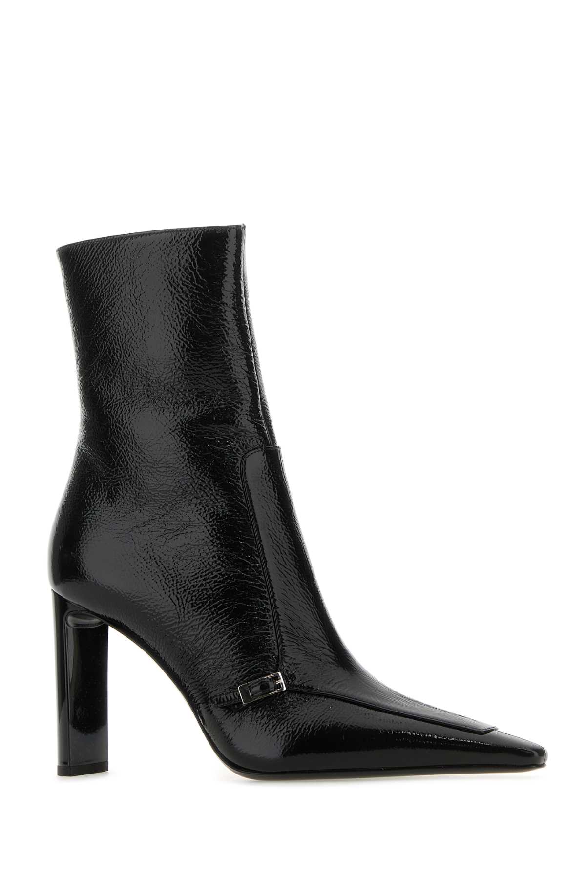 Shop Saint Laurent Black Leather Vendome Ankle Boots In Nero