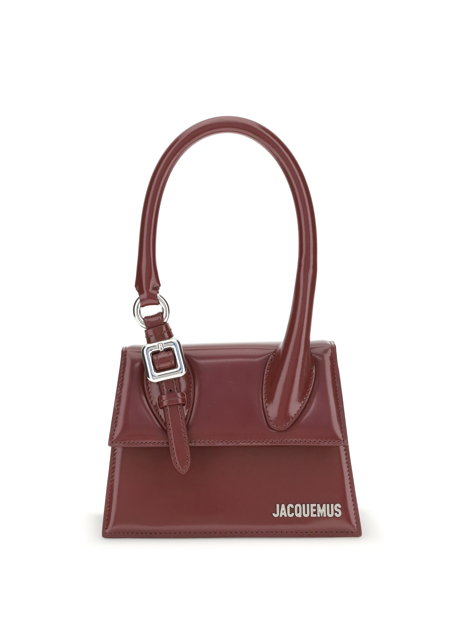 Jacquemus Womens Burgundy Medium Chiquito Buckle Leather Top-handle Bag In Burgundy