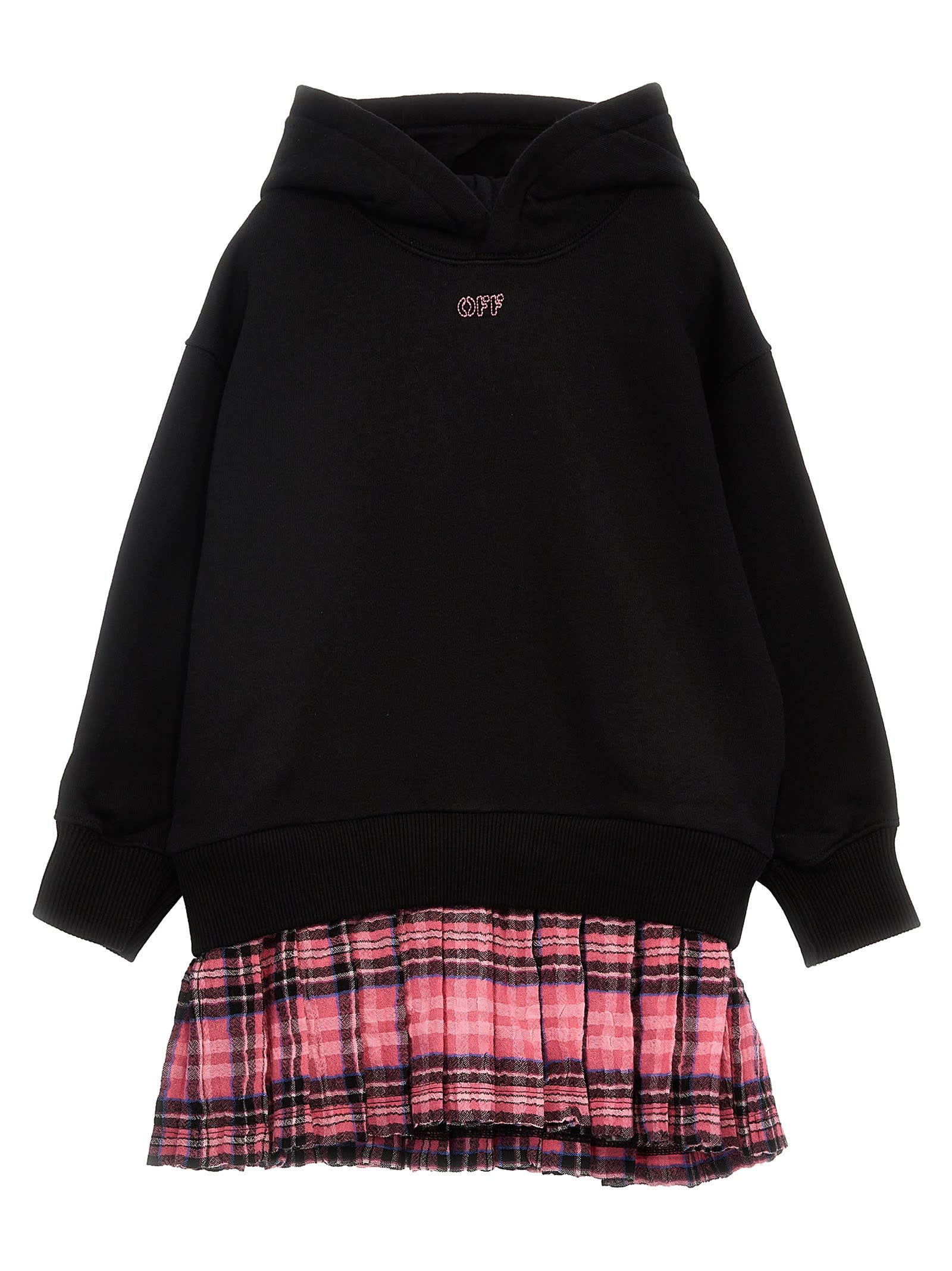 OFF-WHITE OFF STAMP HOODED DRESS