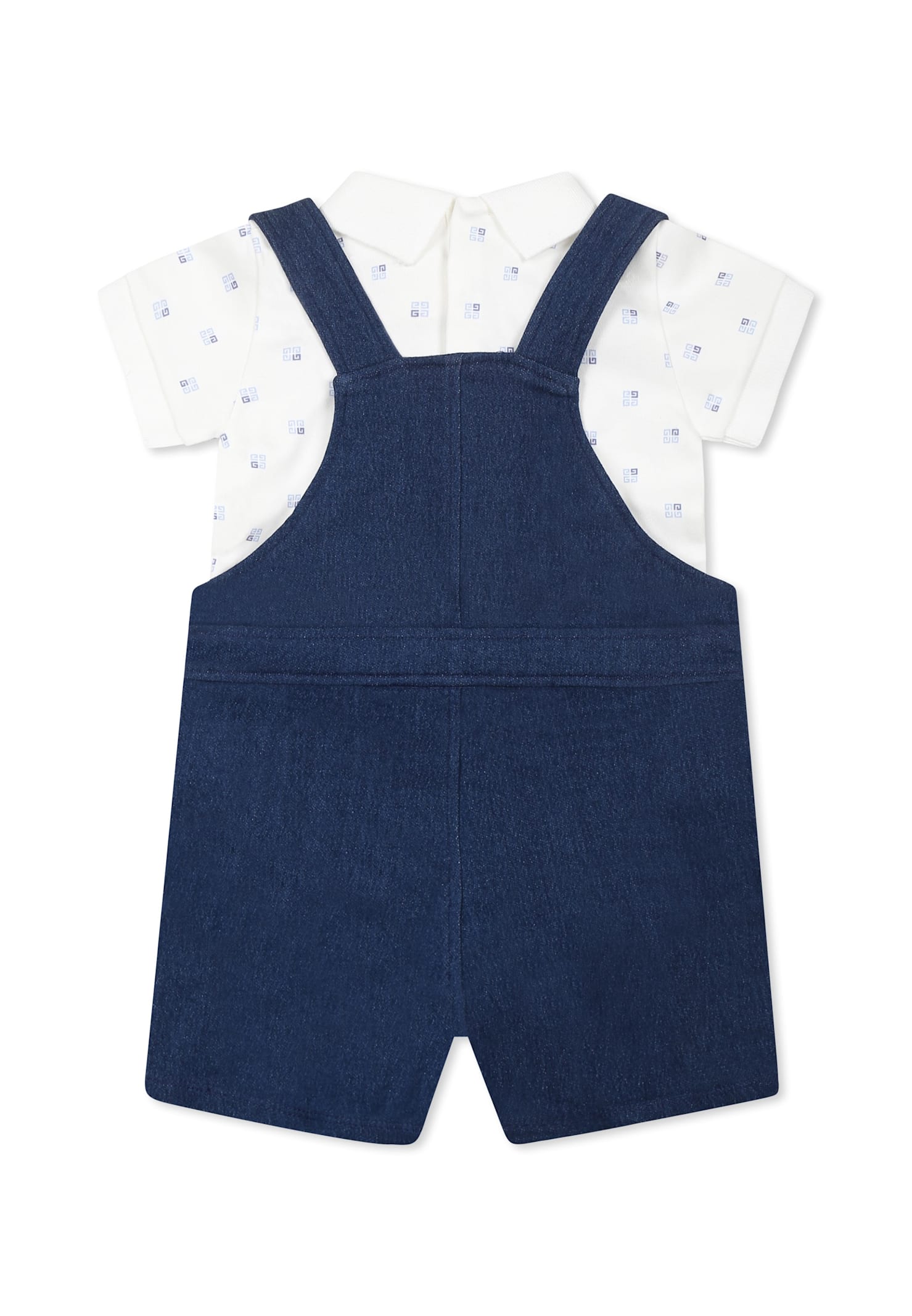 Givenchy Logo-embroidered Dungarees Set In Denim