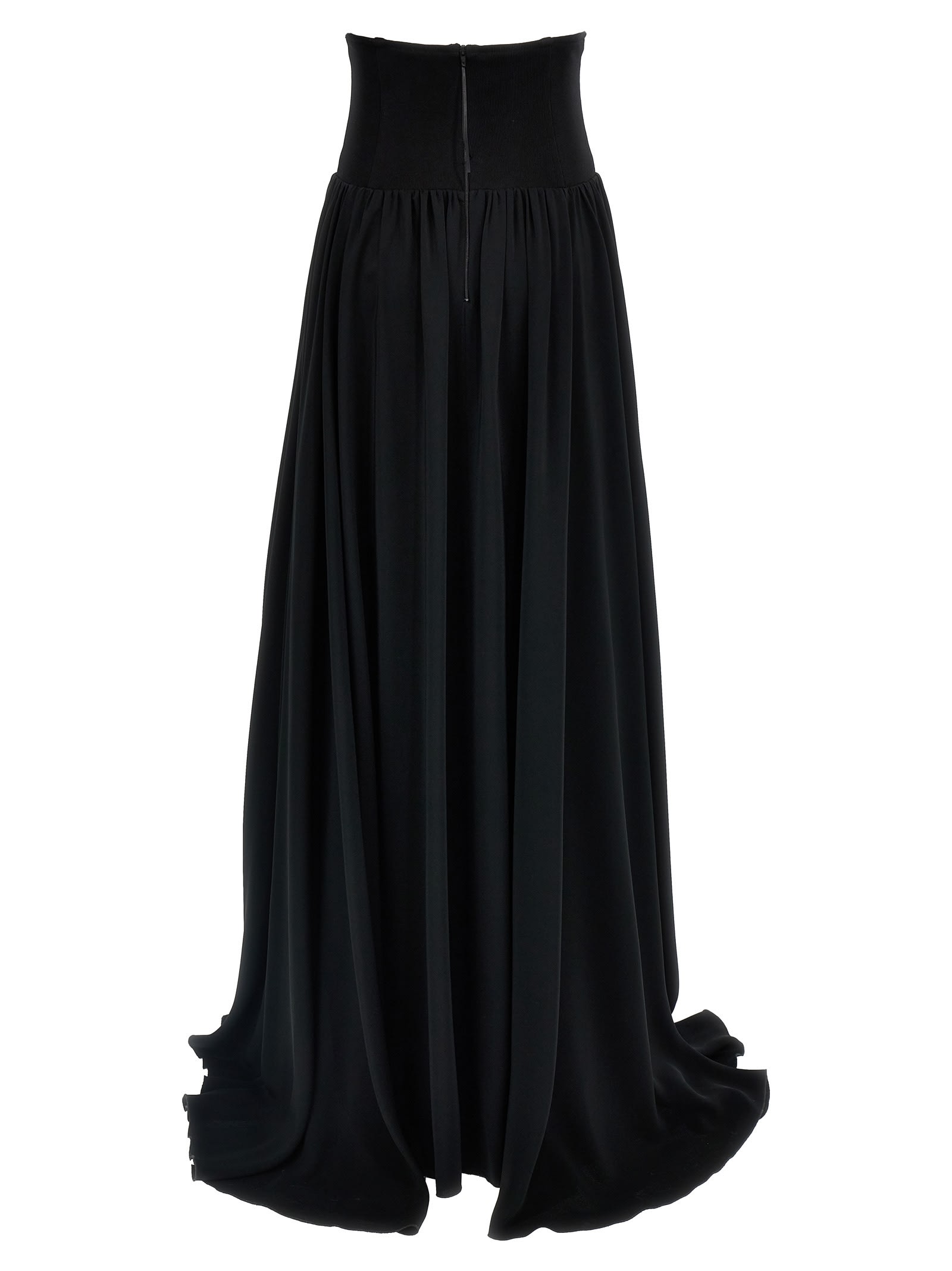 Shop Giovanni Bedin Long Corset Skirt In Black