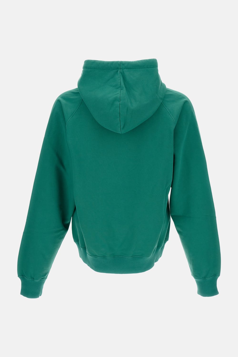 Alexander Mcqueen Embroidered Logo Hooded Sweatshirt In Green