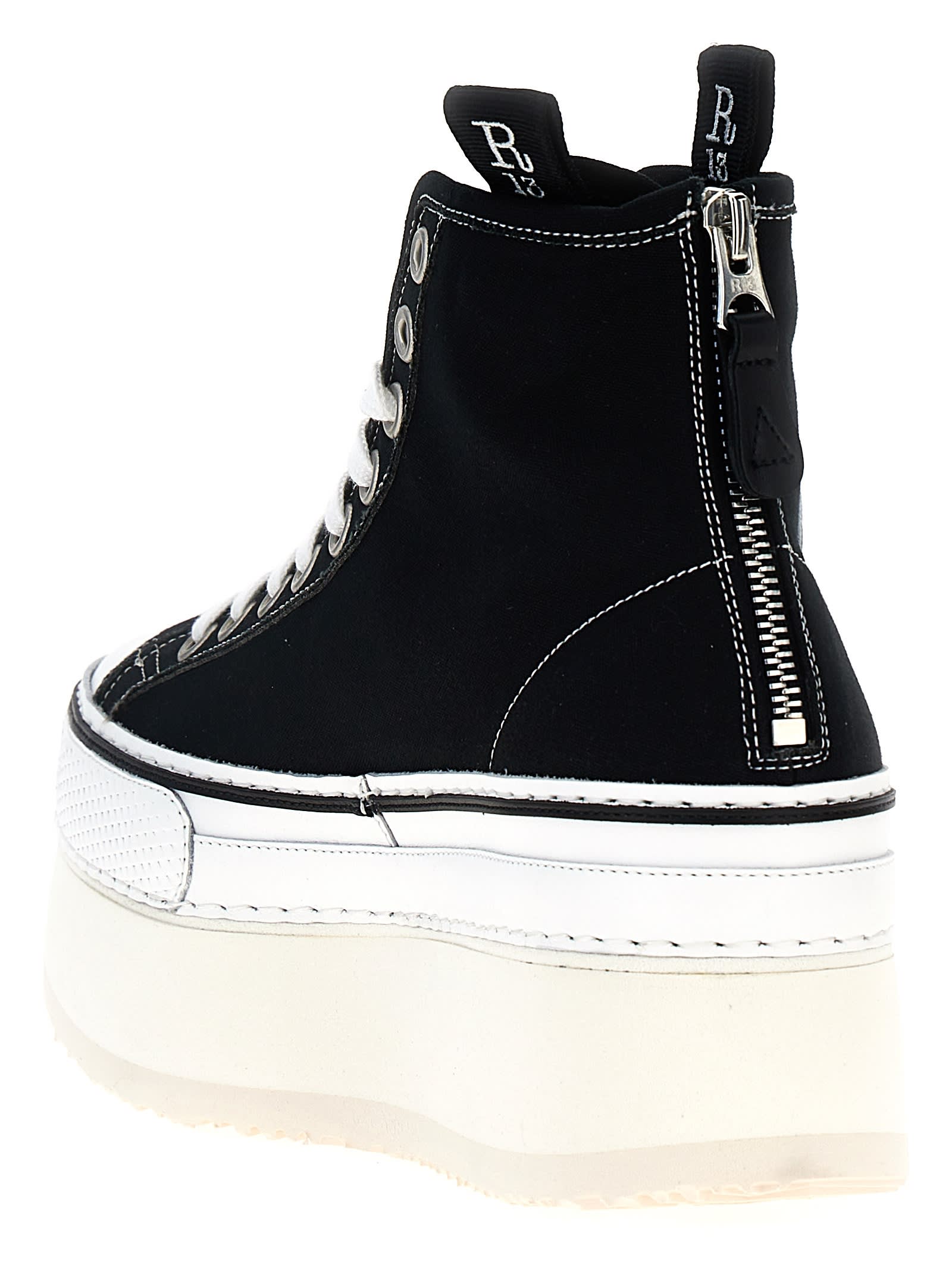 Shop R13 Courtney Sneakers In White/black