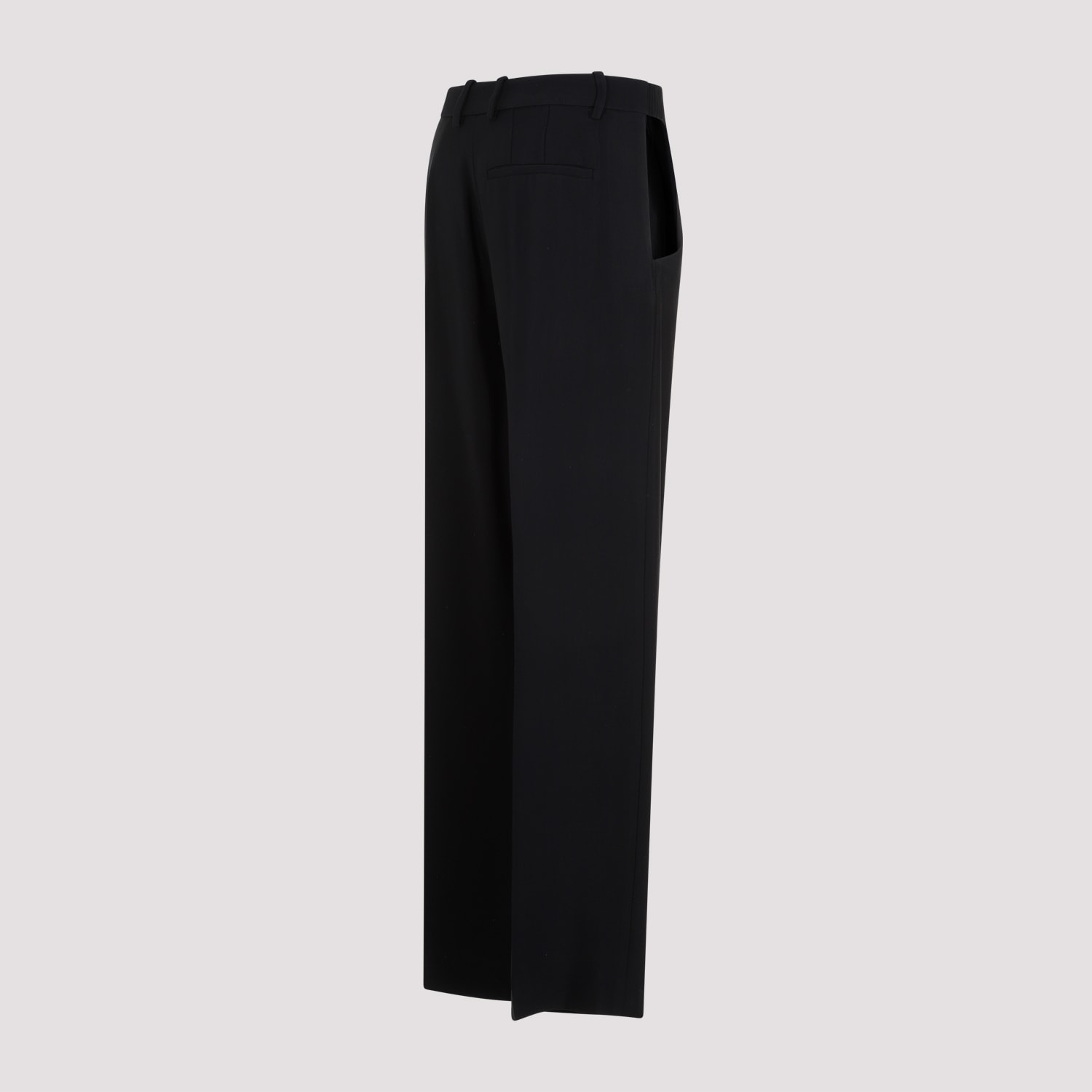 Shop Mugler Viscose Pants In Black