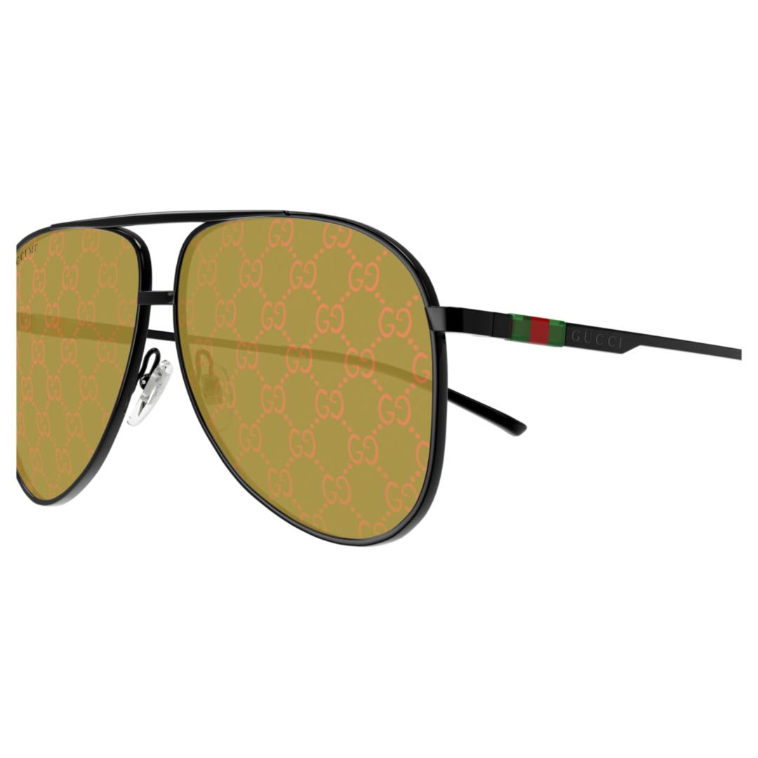 Gucci Gg1677s-005 Black-black-yellow In Yellow