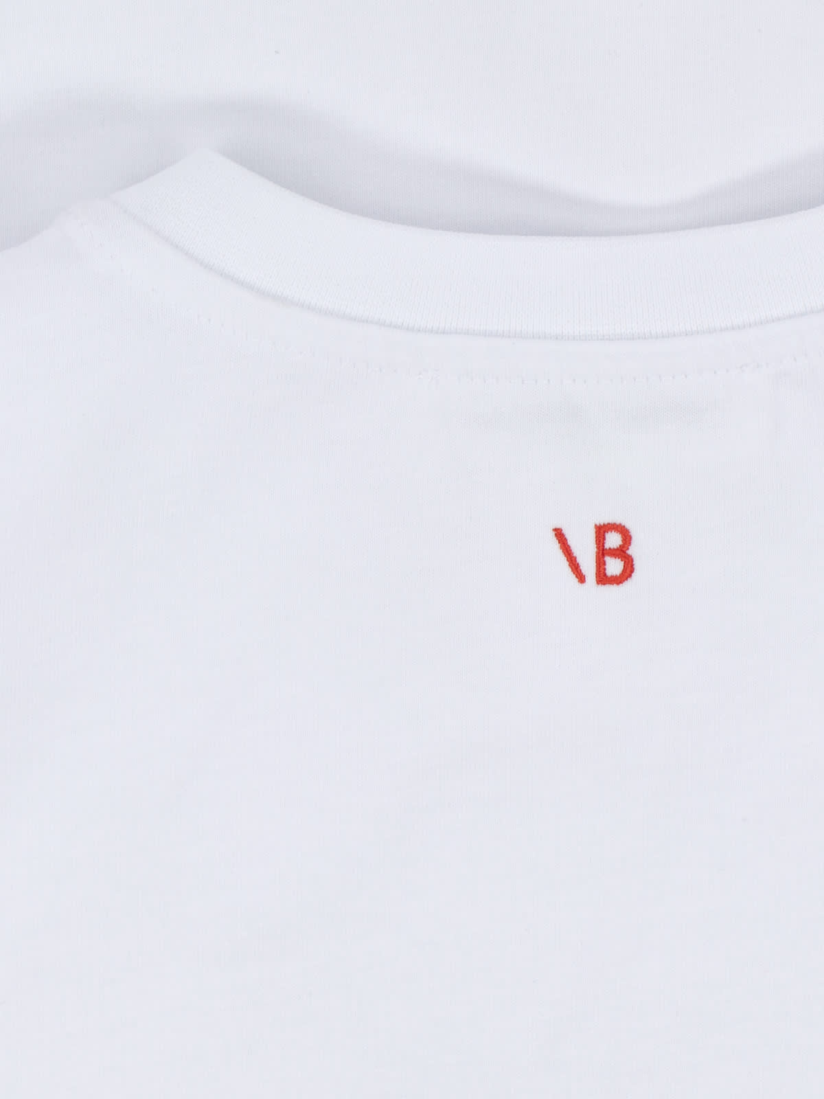 Victoria Beckham White T-shirt With Slogan Lettering On The Front In Cotton Woman In White