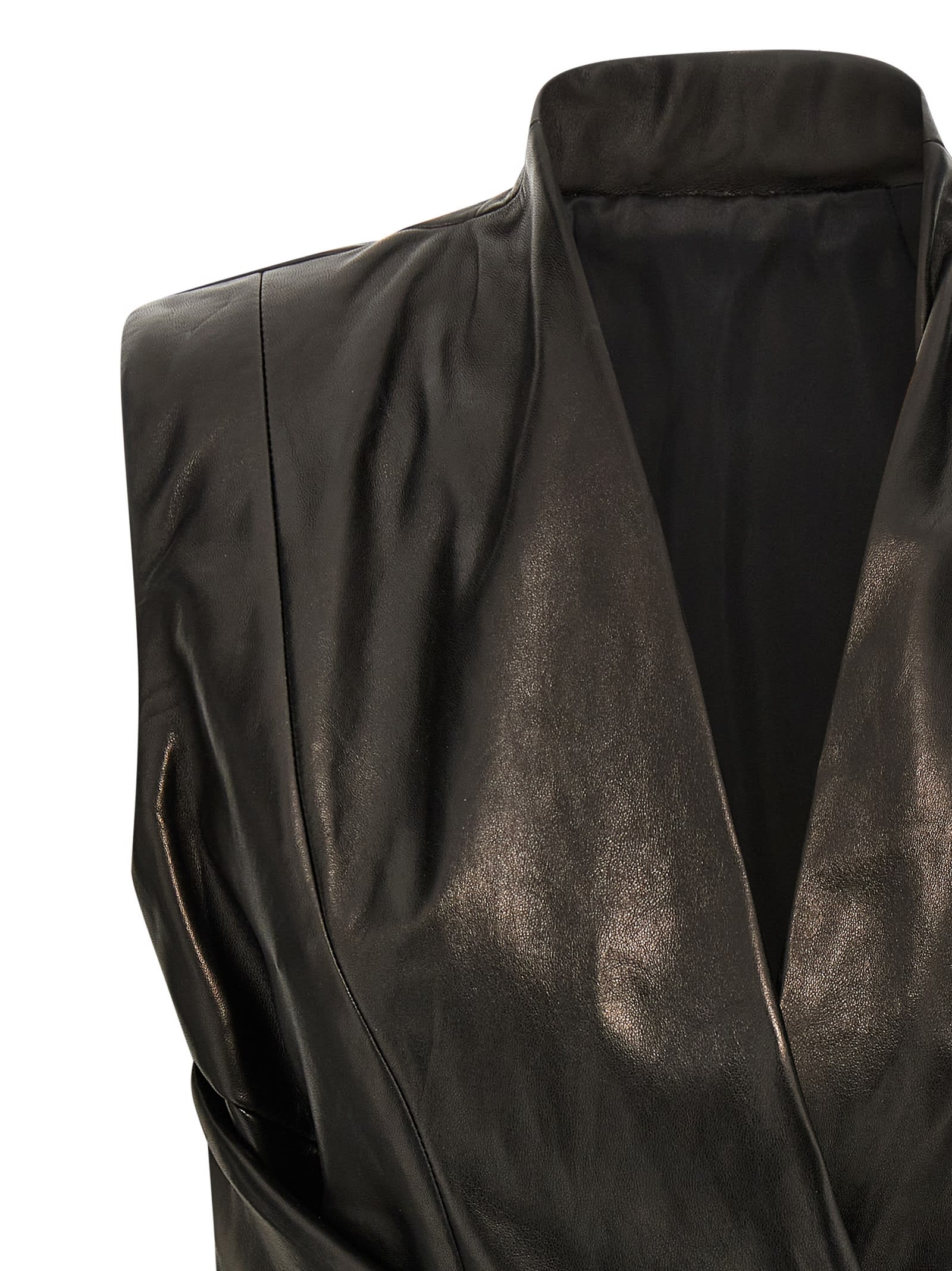 Rick Owens Black Sleeveless Strutter Vest
