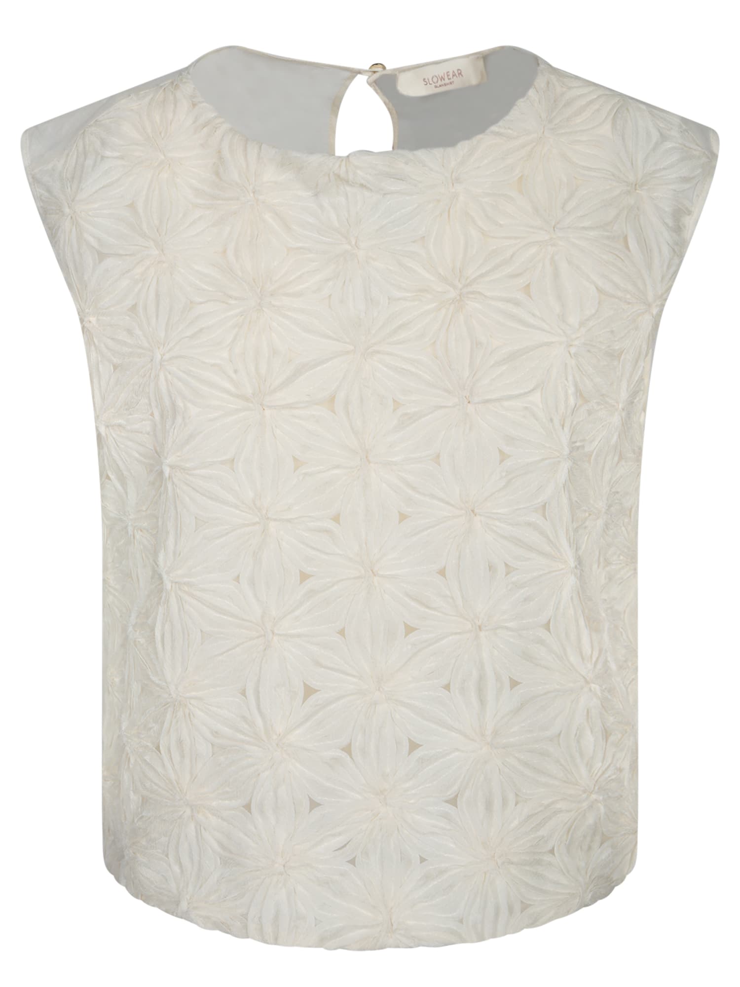 Shop Incotex Ivory Floral Top In White