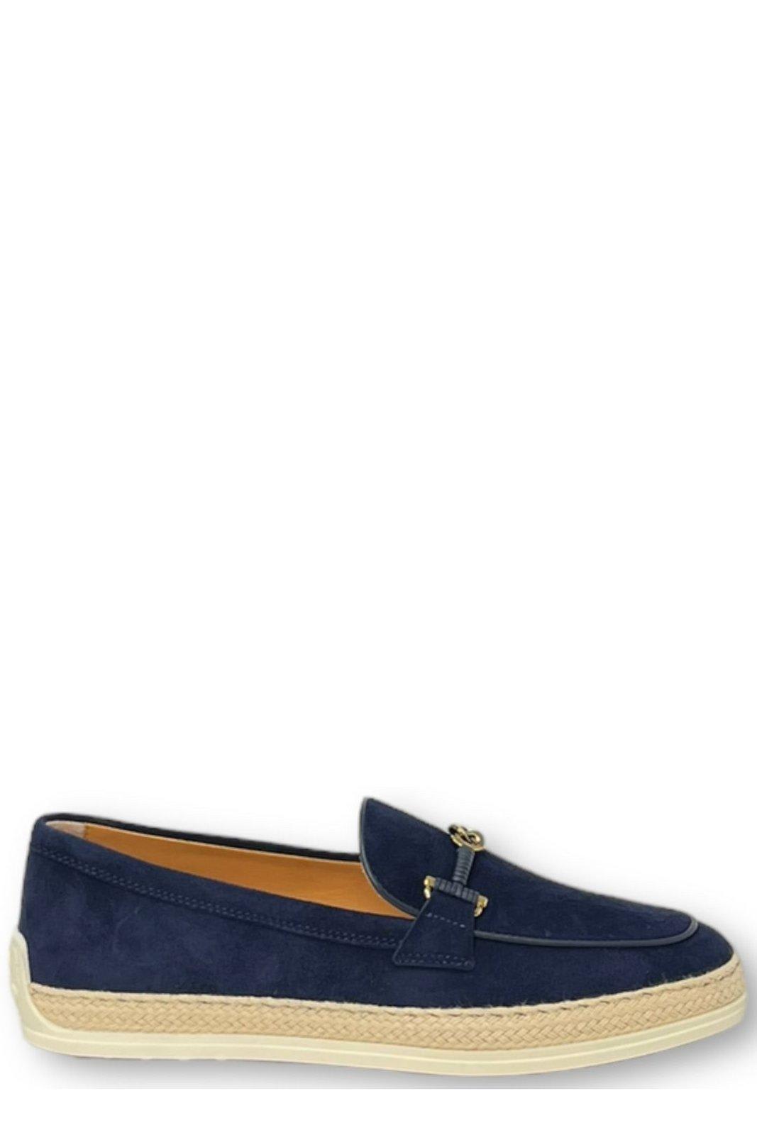 Shop Tod's Gomma Slip-on Loafers Tods In Blue