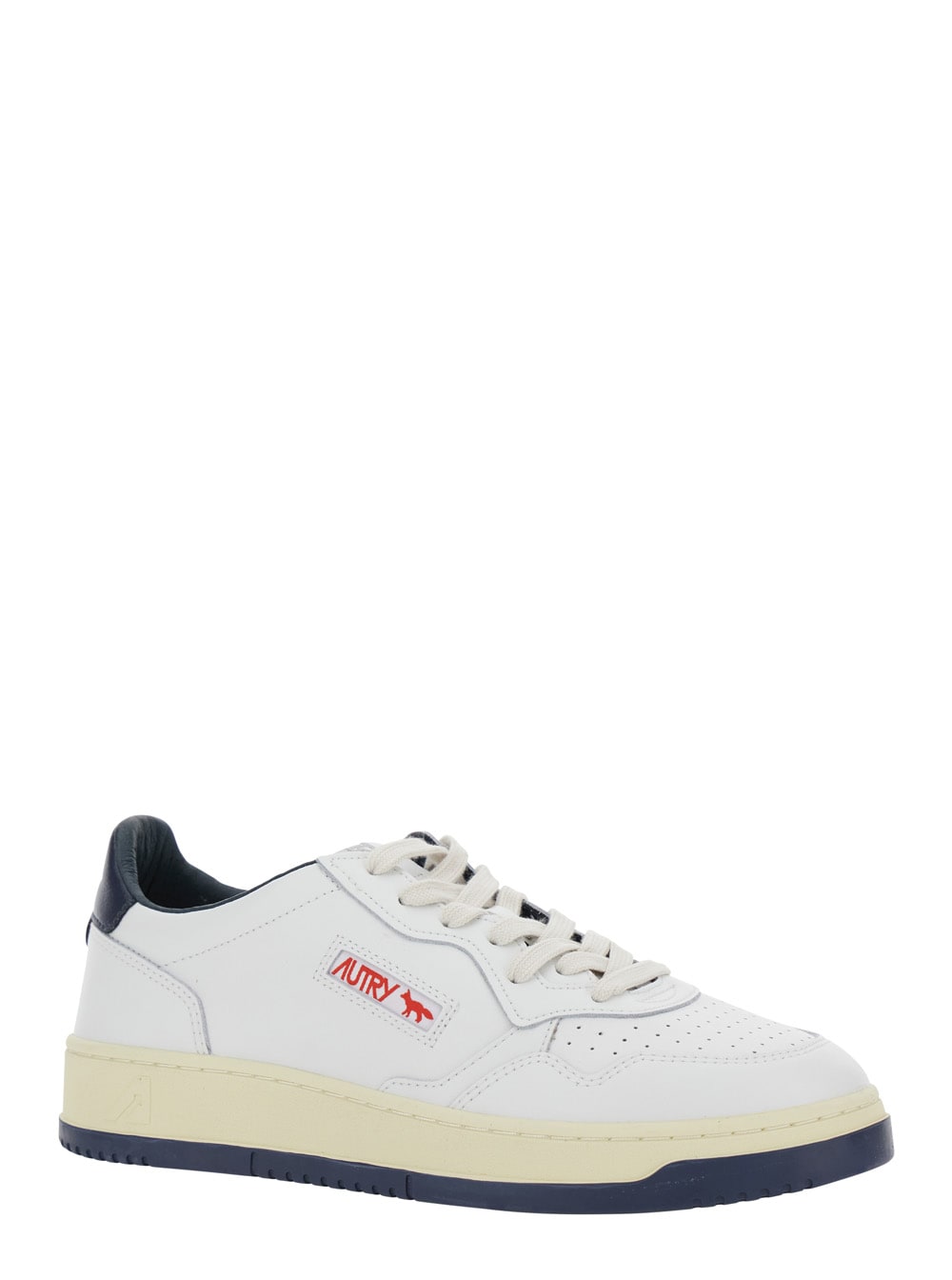 Autry X Maison Kitsune Medalist Low Top Sneakers In Blue