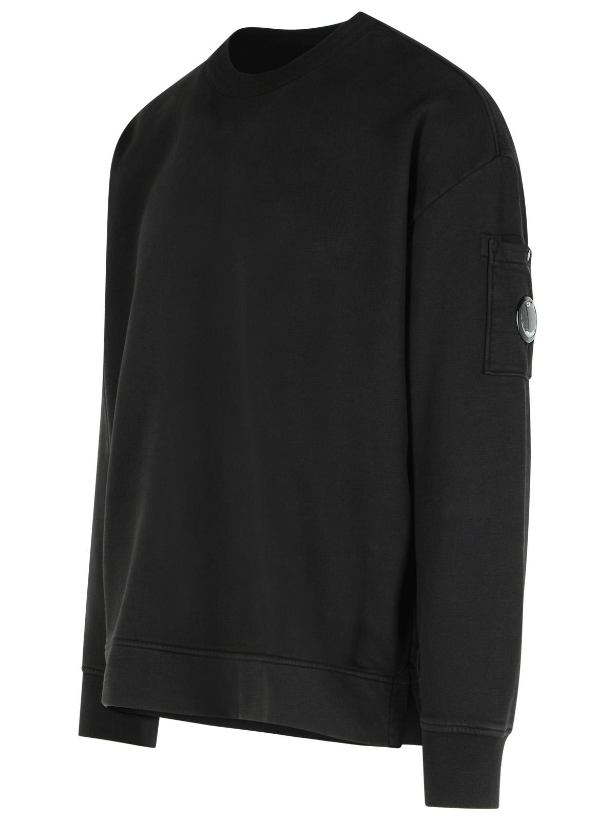 C.p. Company Pocket-patch Crew Neck Sweatshirt In Black