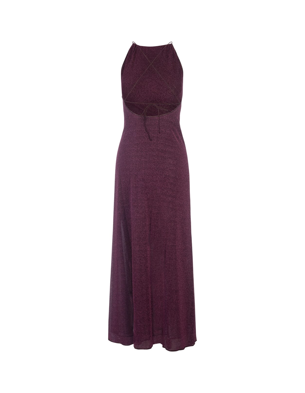 Shop Oseree Aubergine Lumiere Long Dress In Purple