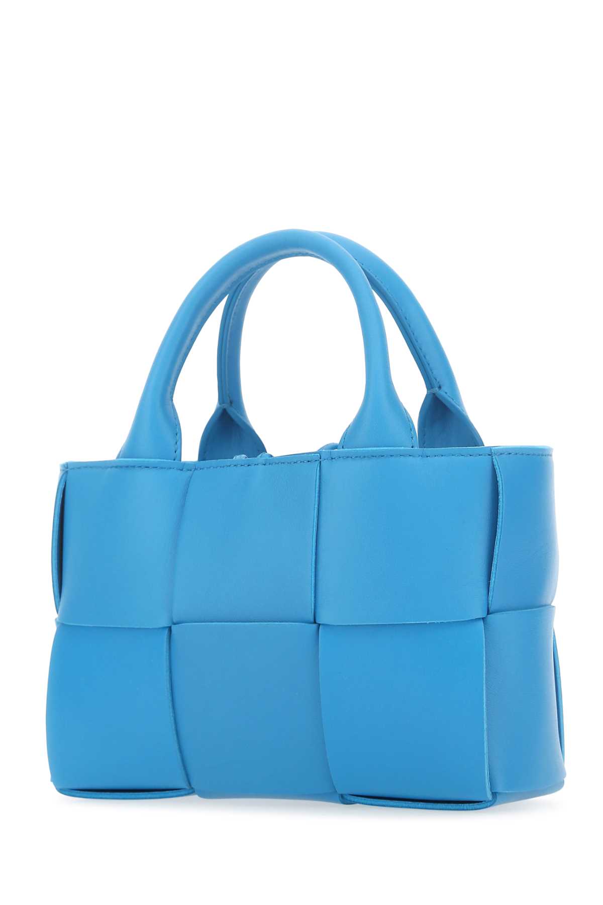 Bottega Veneta Turquoise Leather Candy Arco Handbag In 4619
