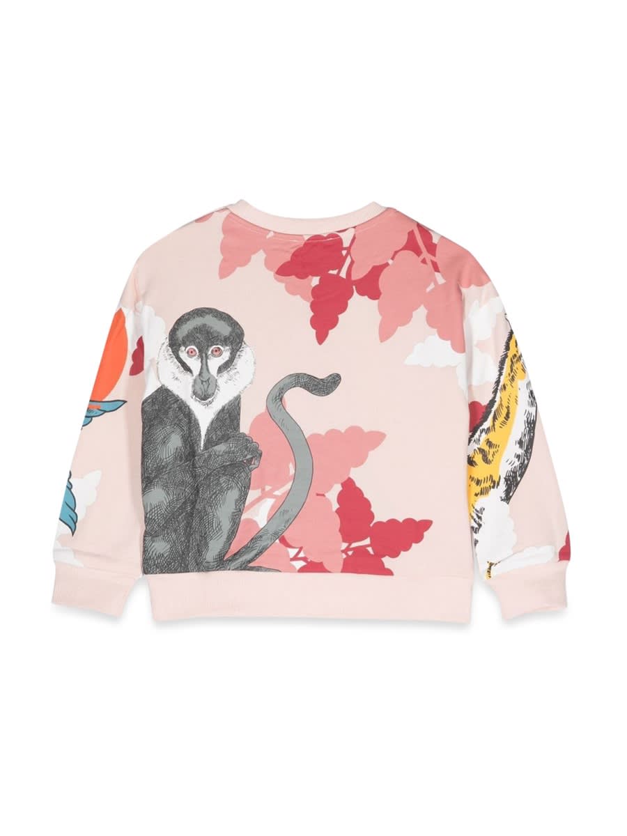 Shop Kenzo Elephant Crewneck Sweatshirt In Pink