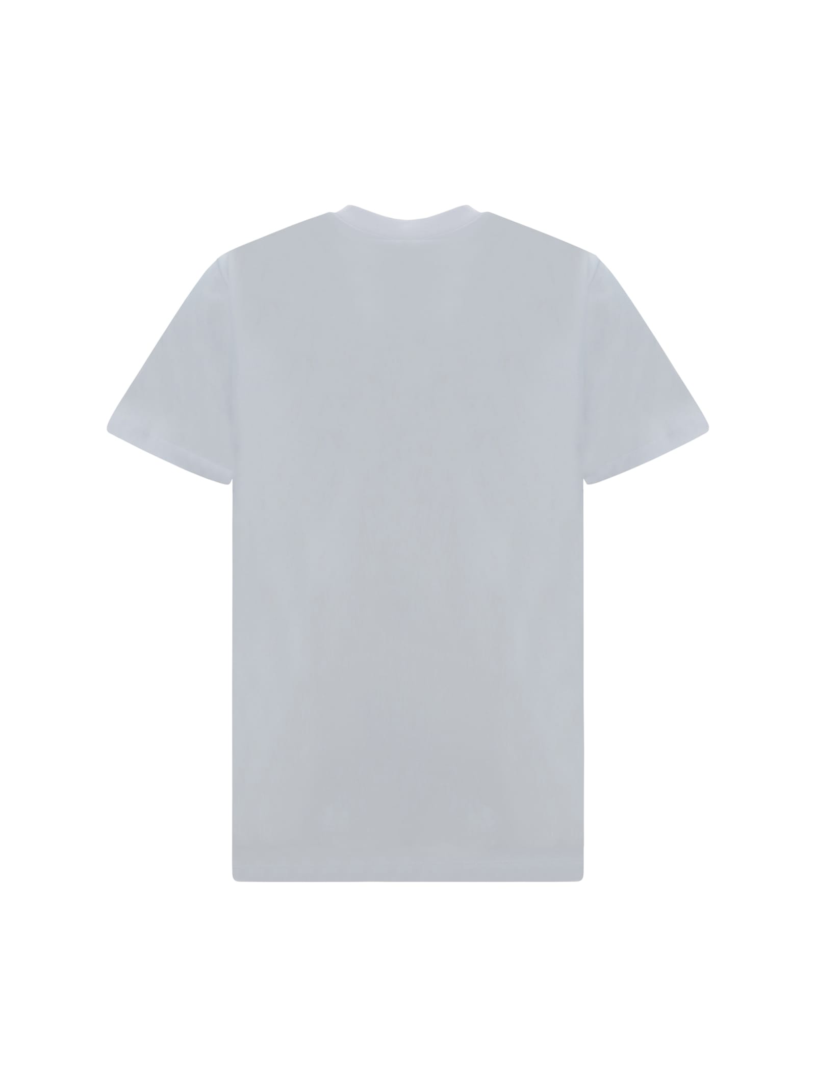 Shop Ganni Jersey Seahorse T-shirt In White
