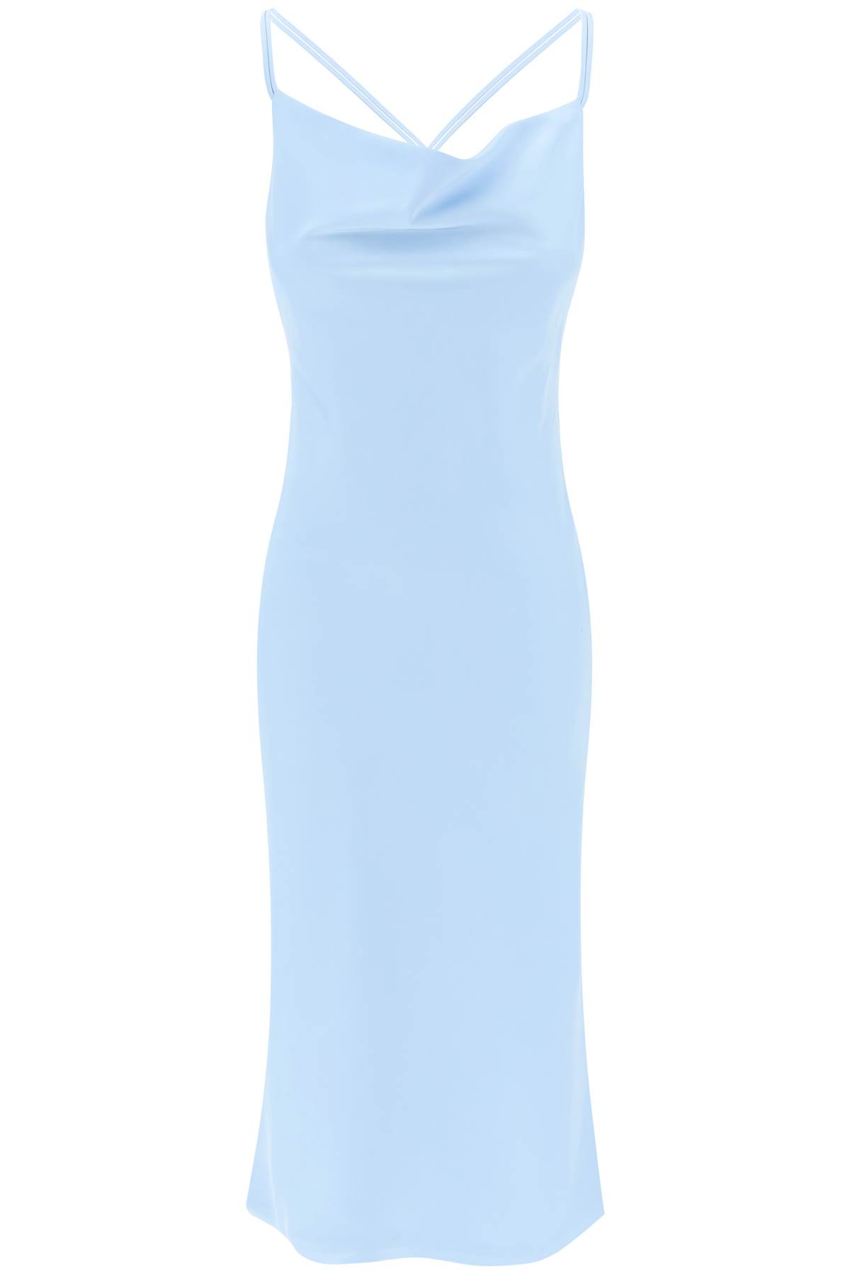 Satin Midi Slip Dress For A