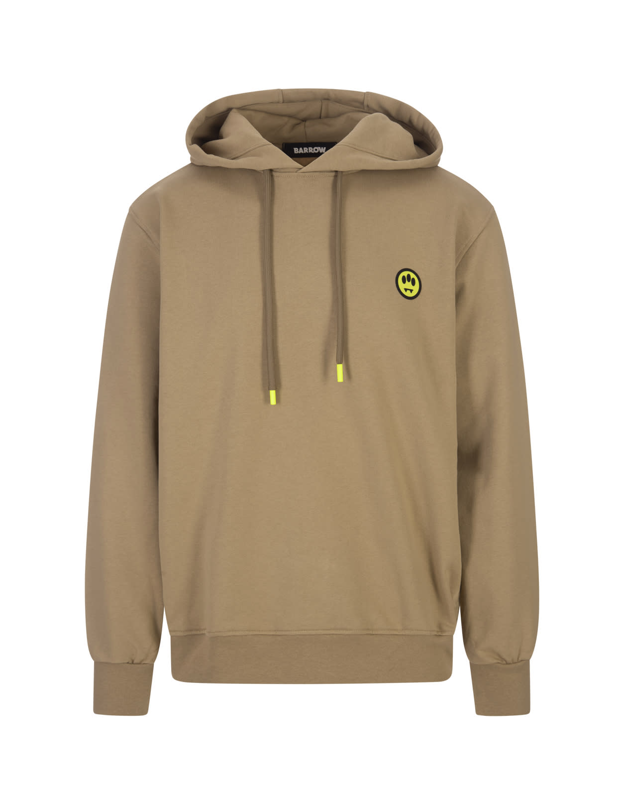 Barrow Burnt Sand Hoodie With Logo On Chest In Tannin