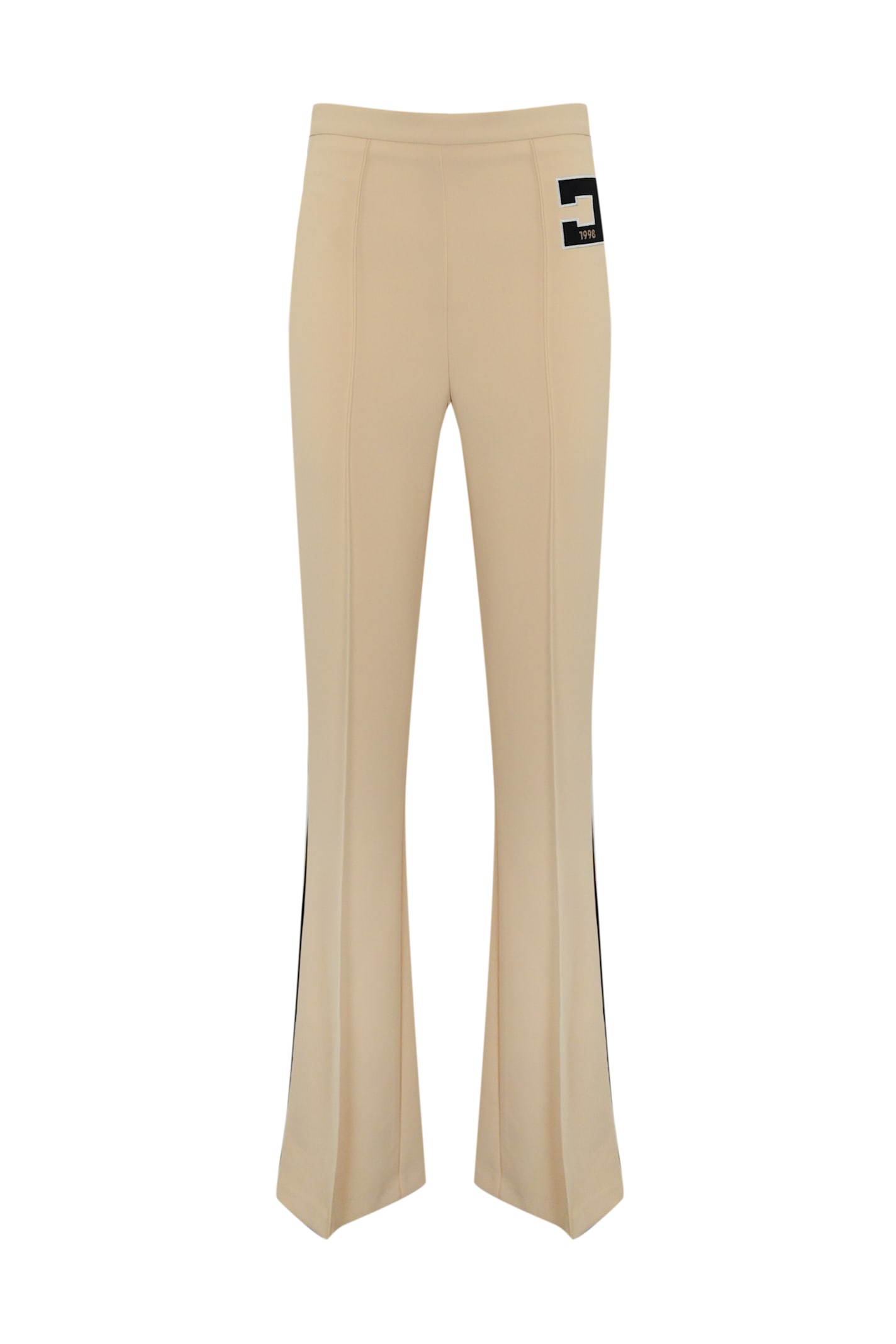 ELISABETTA FRANCHI STRAIGHT STRETCH CREPE TROUSERS 