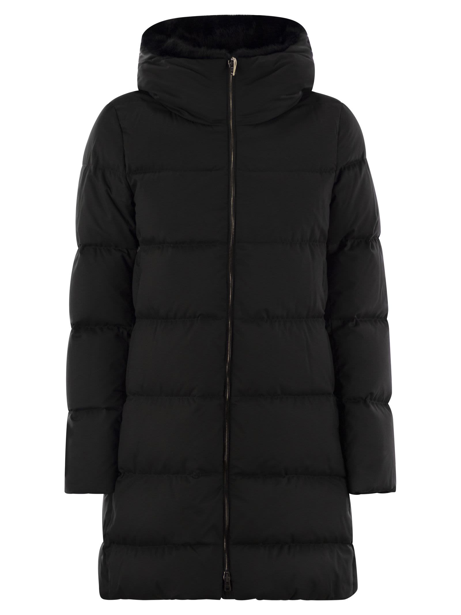 Herno Long Down Jacket With Zip