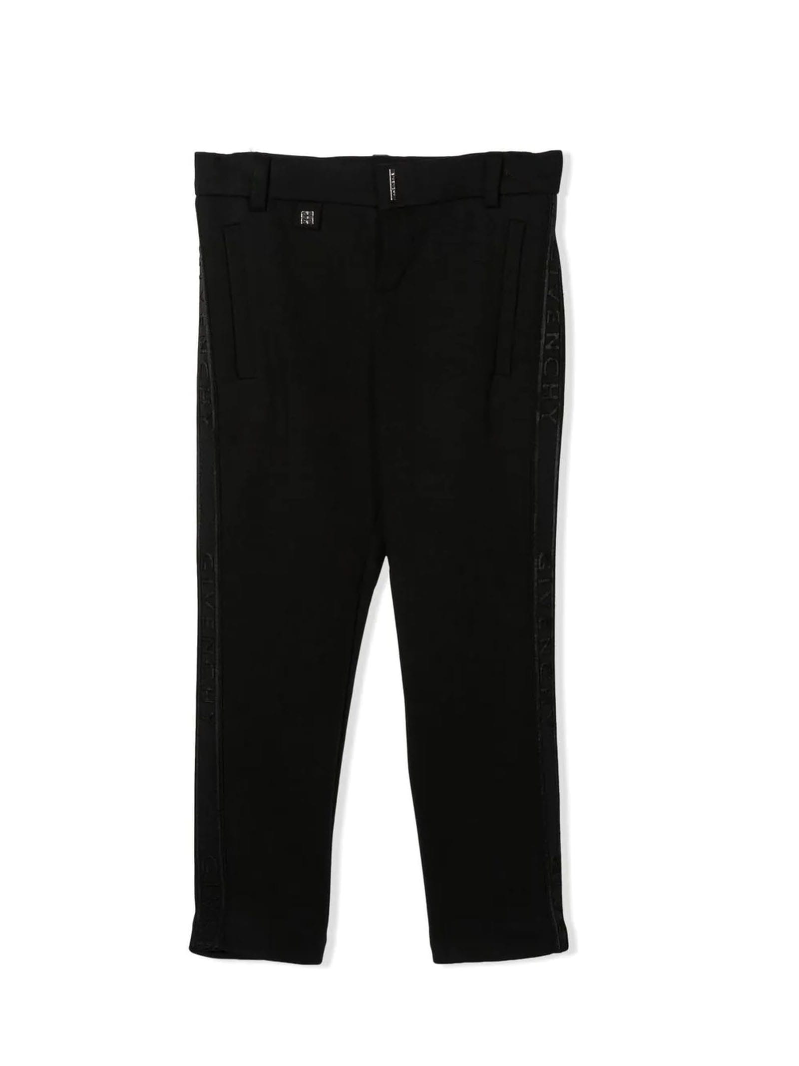 GIVENCHY BLACK POLYESTER TROUSERS