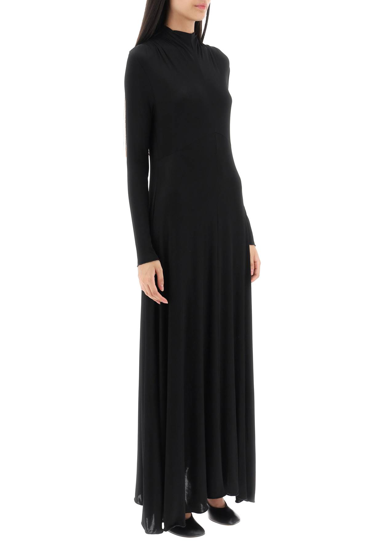 Shop Jil Sander Jersey Maxi Dress In Black