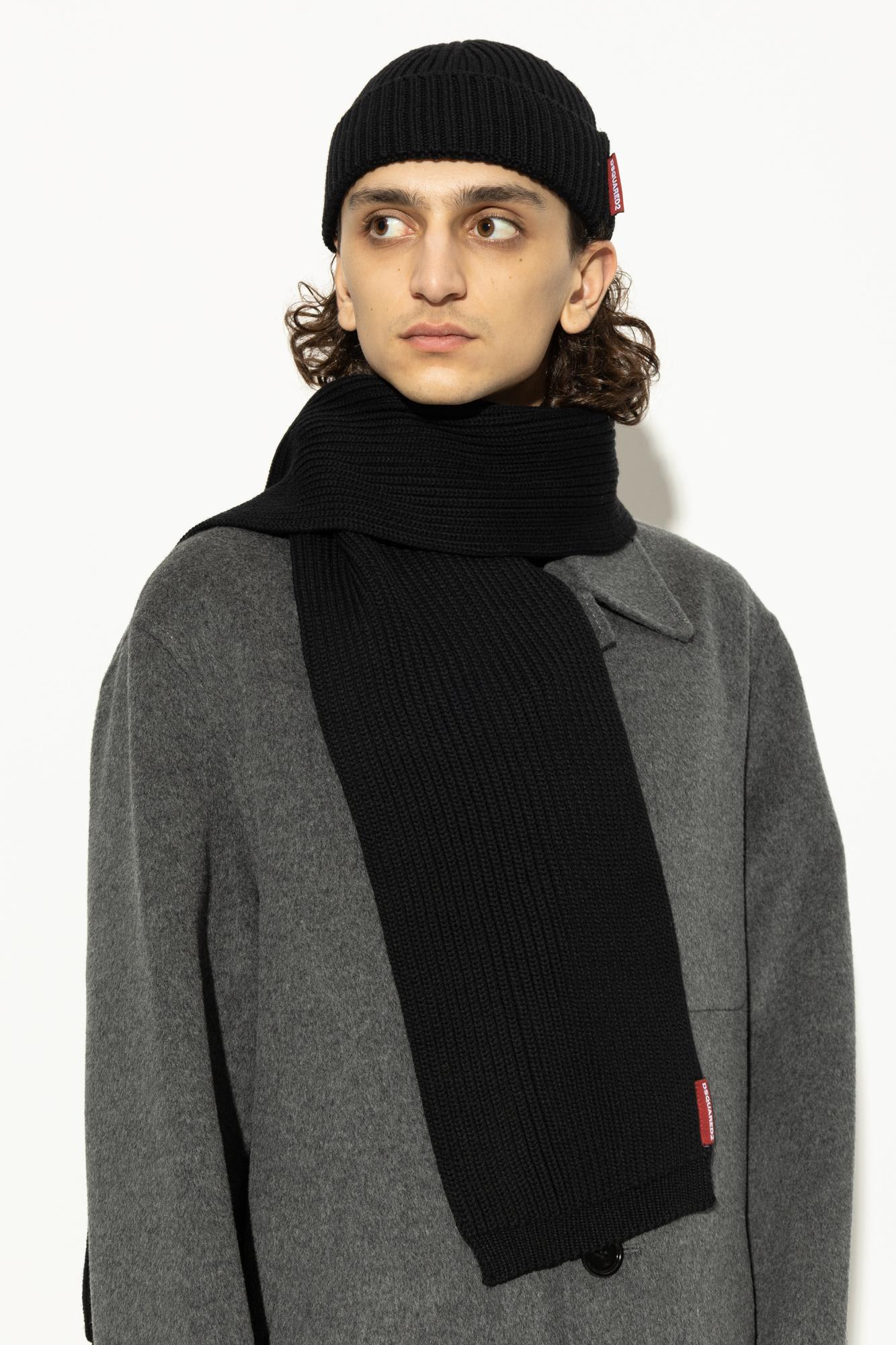 Dsquared2 Set Aus Gerippter Beanie Und Schal In Black