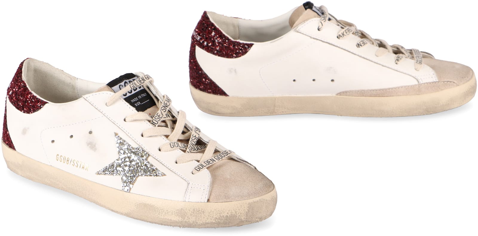 Shop Golden Goose Super-star Leather Low-top Sneakers In White