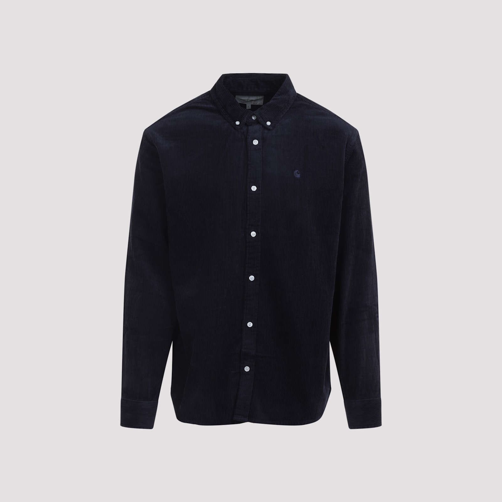 Carhartt Madison Corduroy Long-sleeved Shirt In Blue
