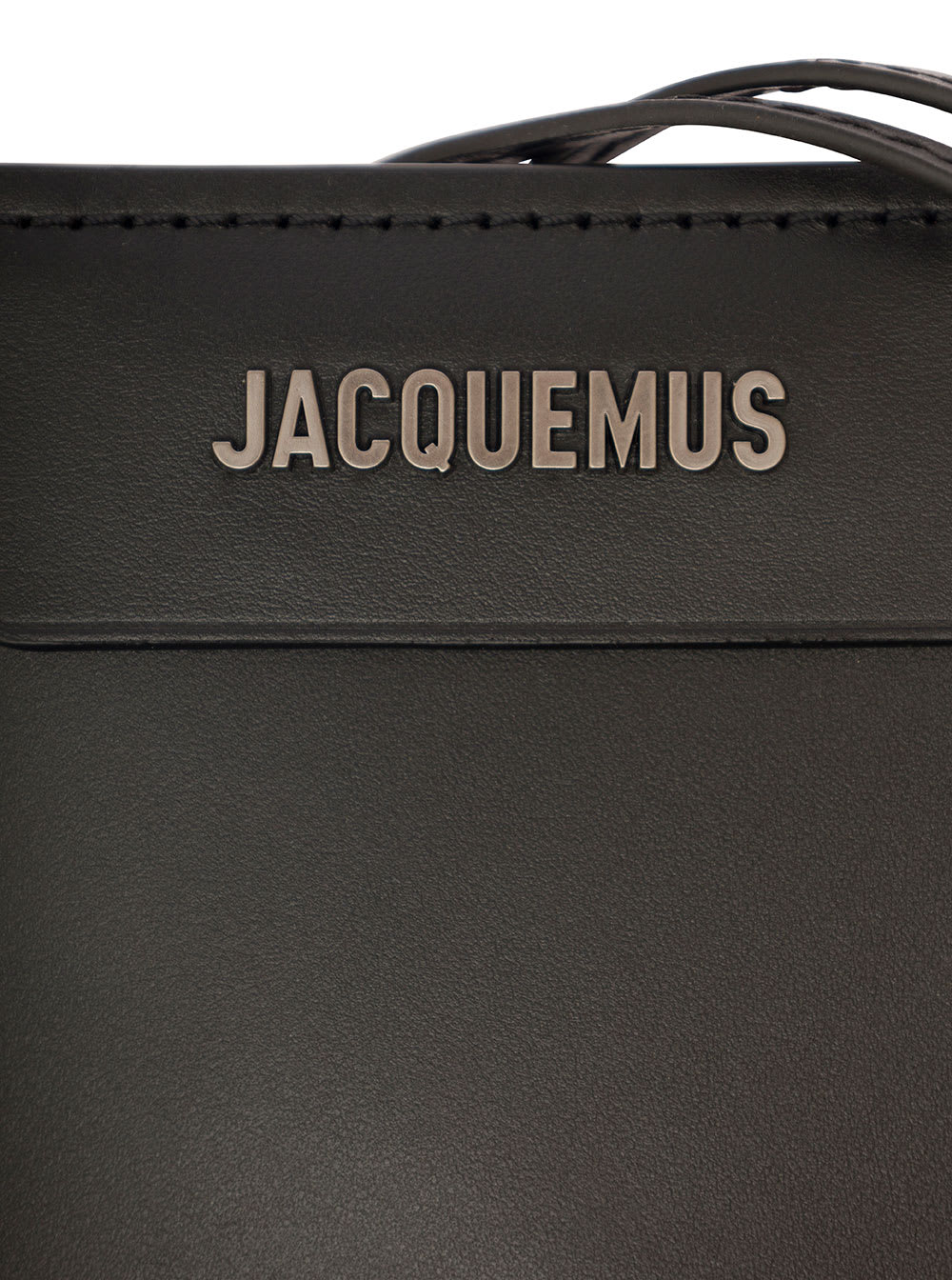 Shop Jacquemus Le Porte Poche Meunier Black Wallet With Logo Lettering In Leather Man