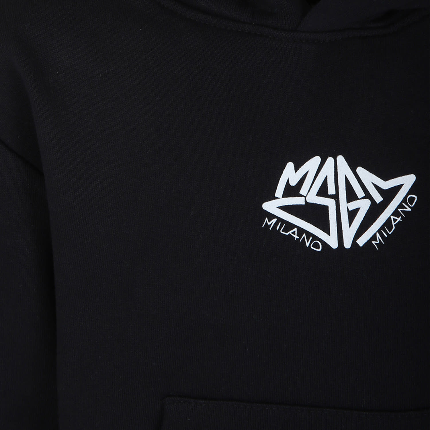 Msgm Black Sweatshirt For Boy With Logo In Black
