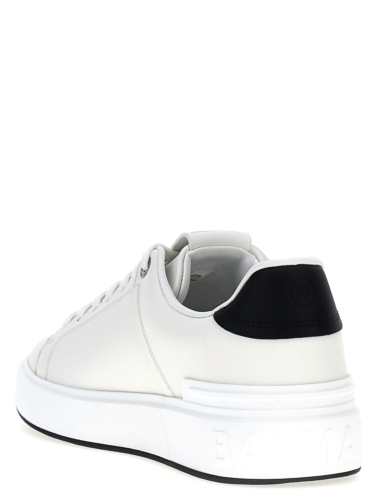 Shop Balmain B-court Sneakers In Black