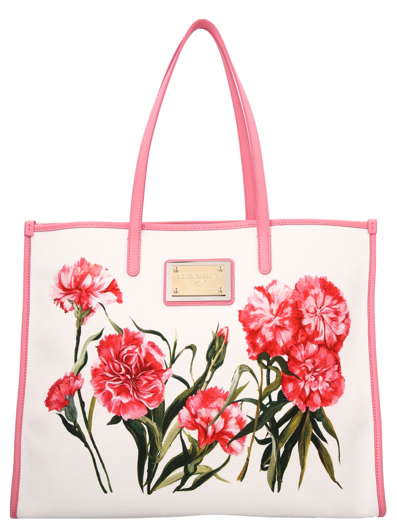 Dolce & Gabbana Floral Canvas Shopping Bag