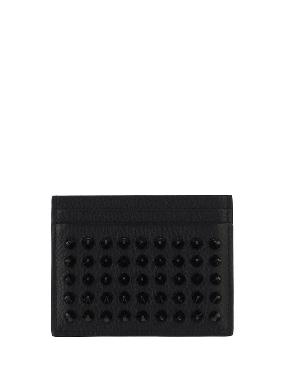 Shop Christian Louboutin Kios Card Holder In Black/black