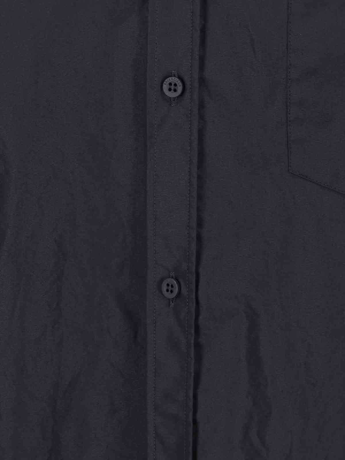 Balenciaga Oversized Logo Shirt In Black