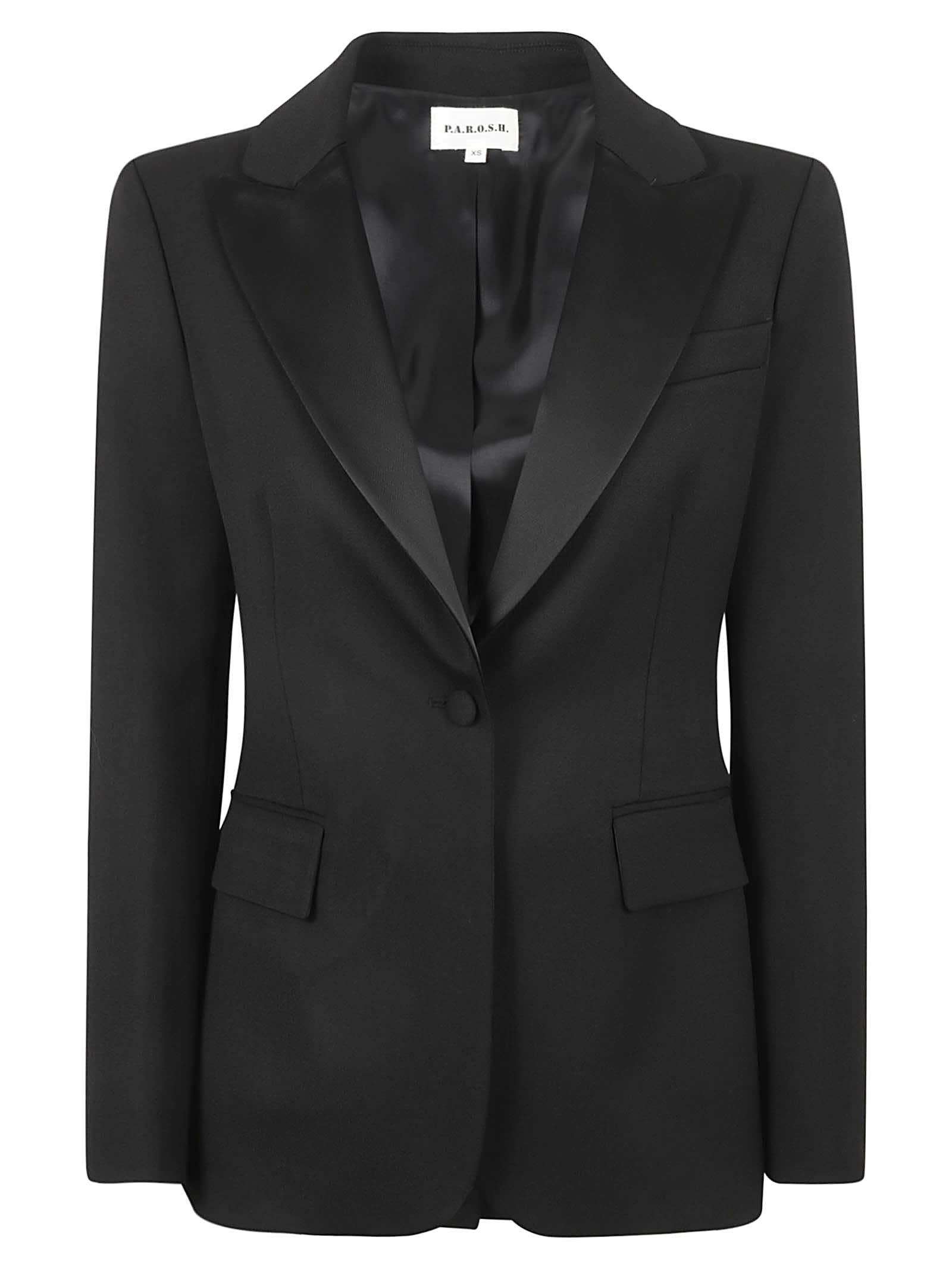 P.a.r.o.s.h Single-breasted Blazer Jacket In Black