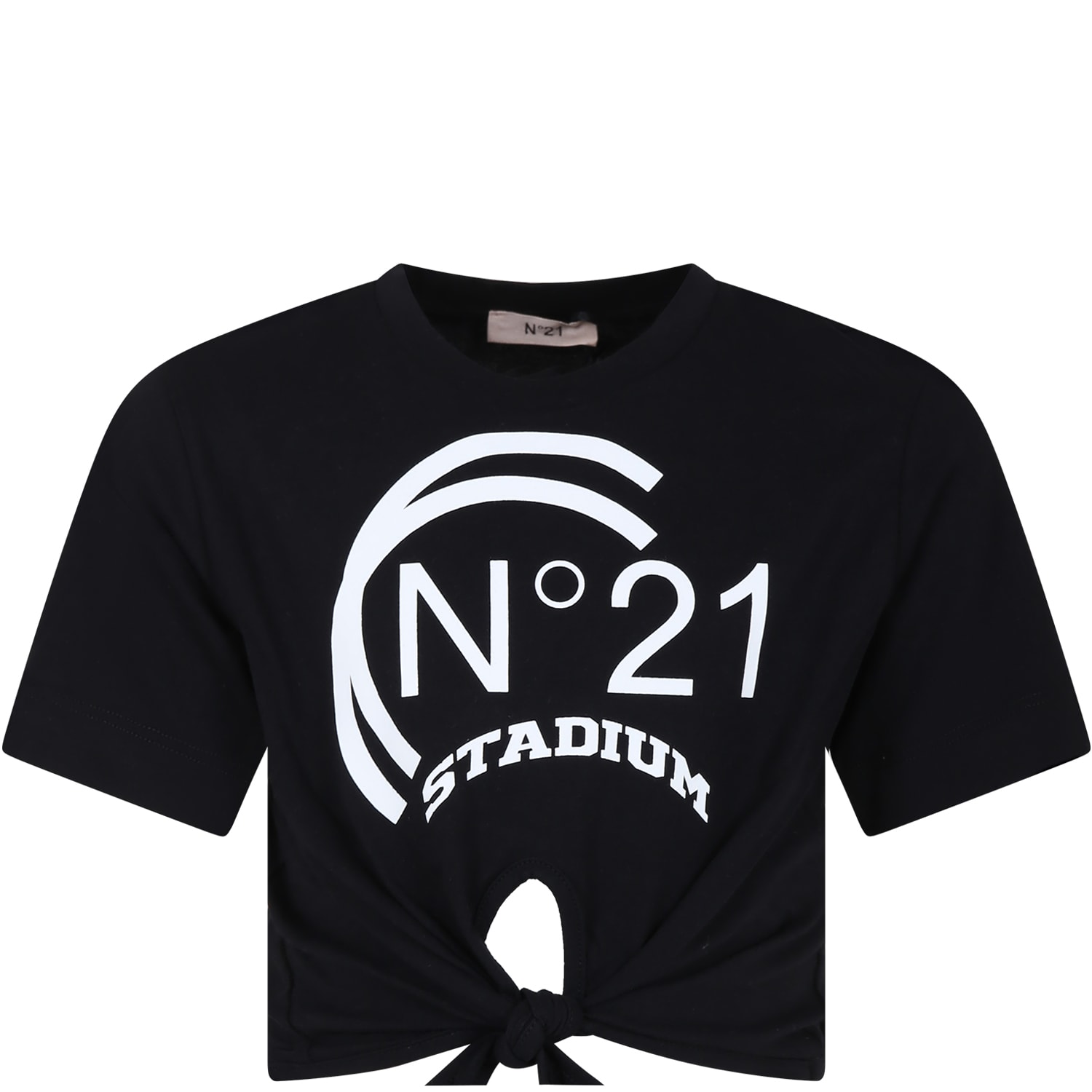 N°21 Kids' Black T-shirt For Girl