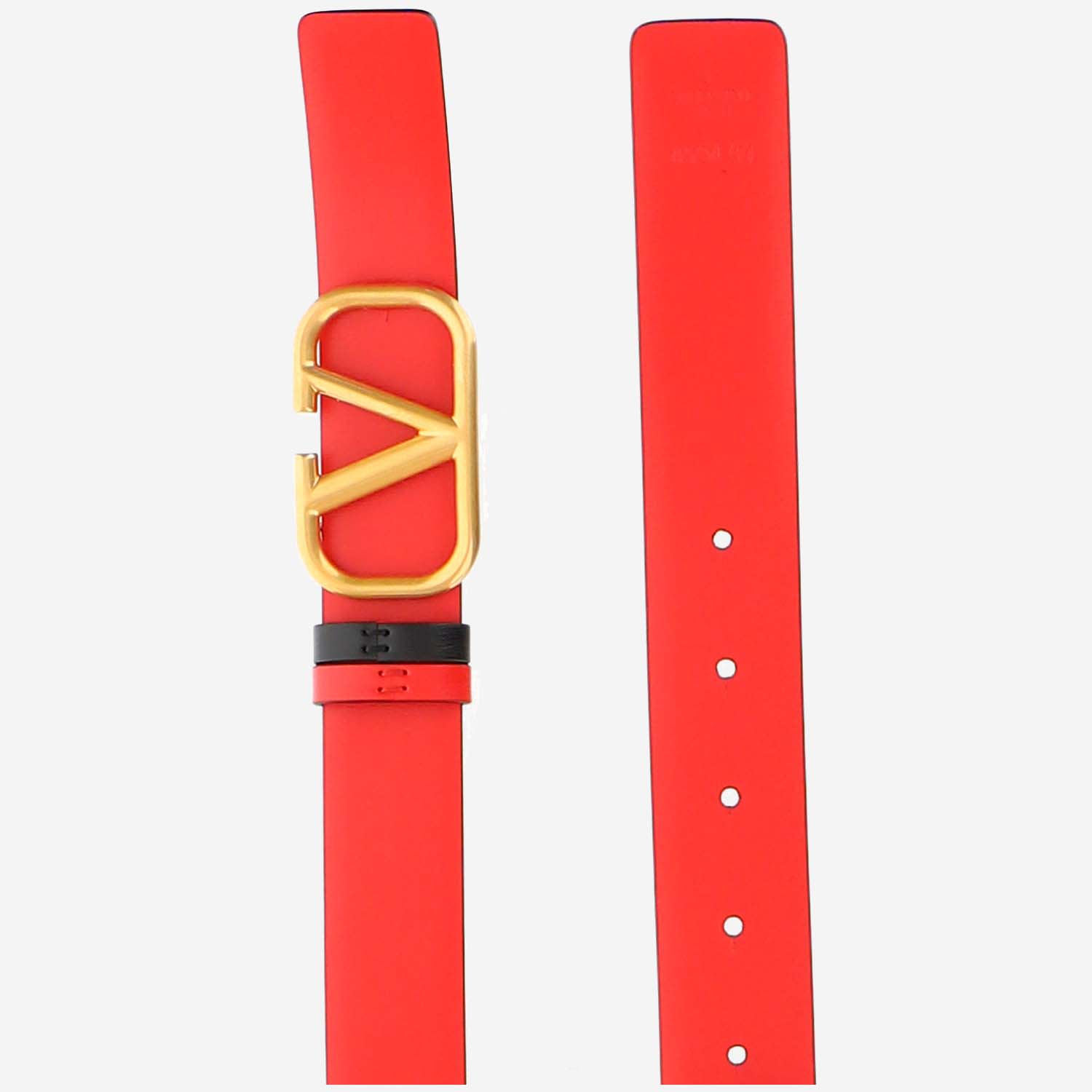 Shop Valentino Signature Vlogo Reversible Belt In Black