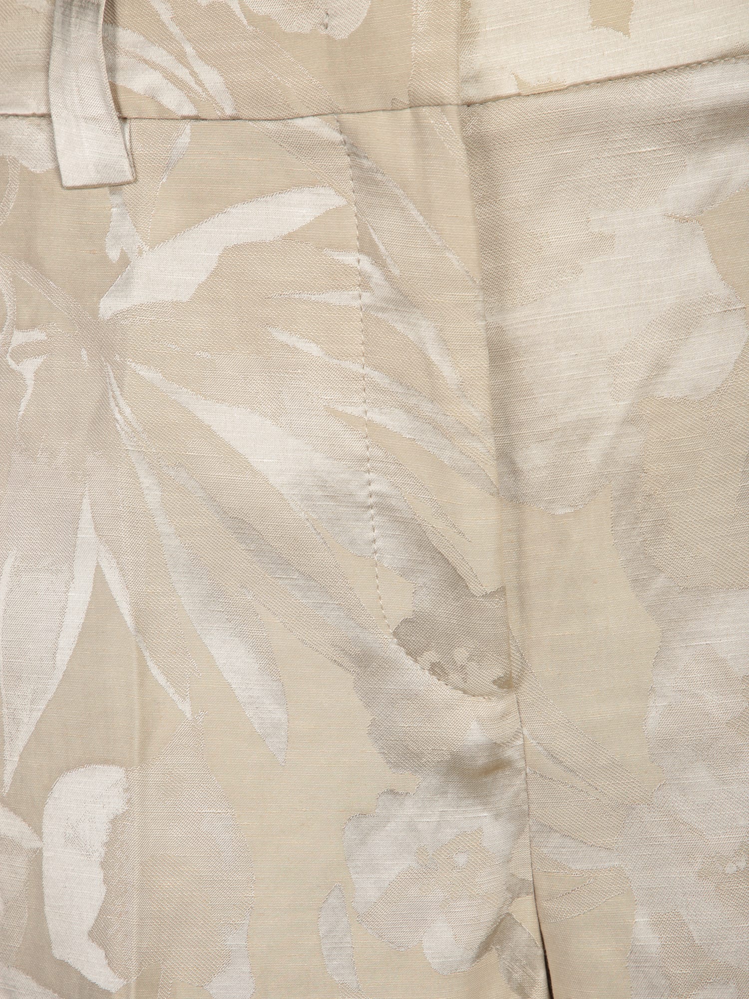 Shop Incotex Neera Jacquard Beige Trousers