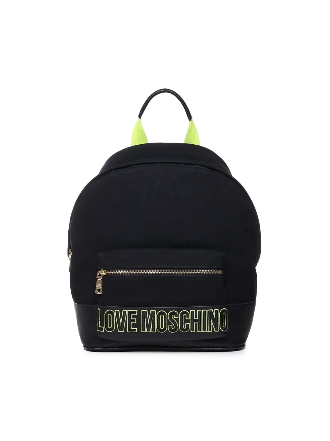 Love Moschino Love Backpack In Cotton In Black, Green