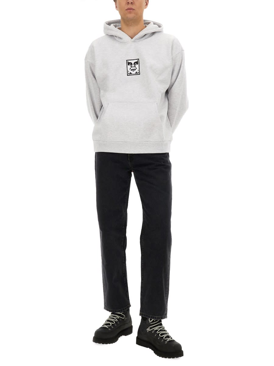 Obey Sweatshirt With Print In Grey