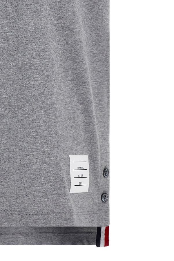 Thom Browne Short-sleeve Crew Neck T-shirt With Chest Pocket And Striped Trim Detail