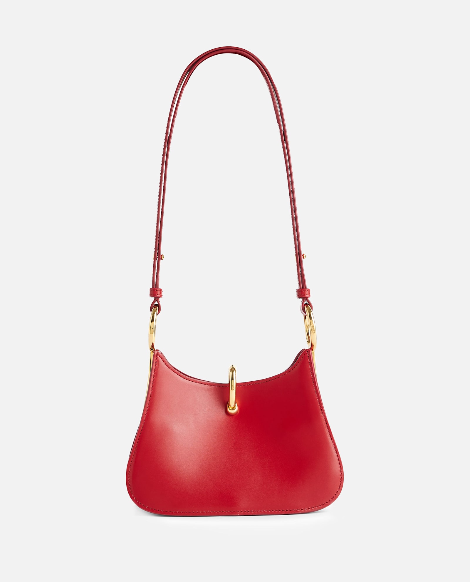Rabanne Ring-detail Leather Shoulder Bag In Red