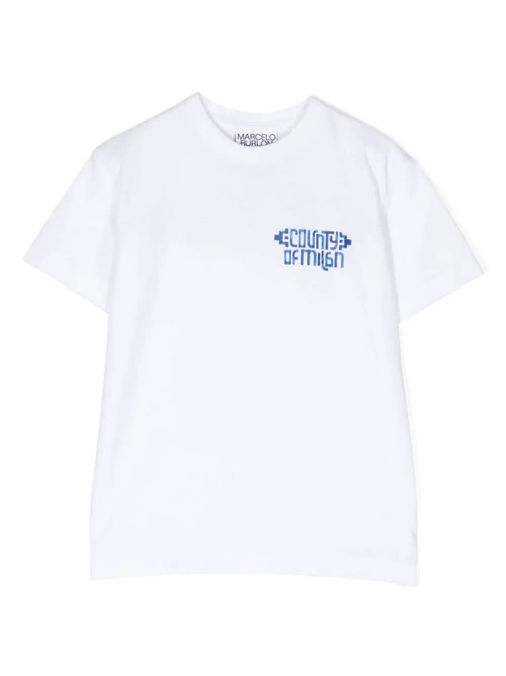 Marcelo Burlon County Of Milan Kids' T-shirt With Print In White