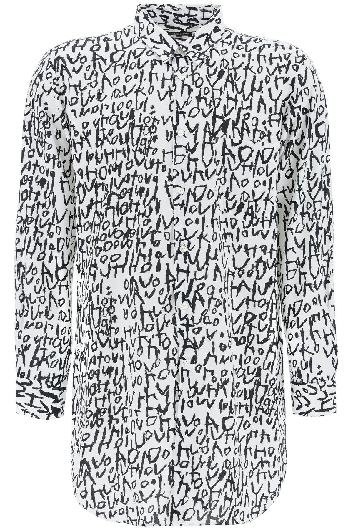 COMME DES GARÇONS HOMME DEUX MAXI SHIRT WITH GRAPHIC PRINT