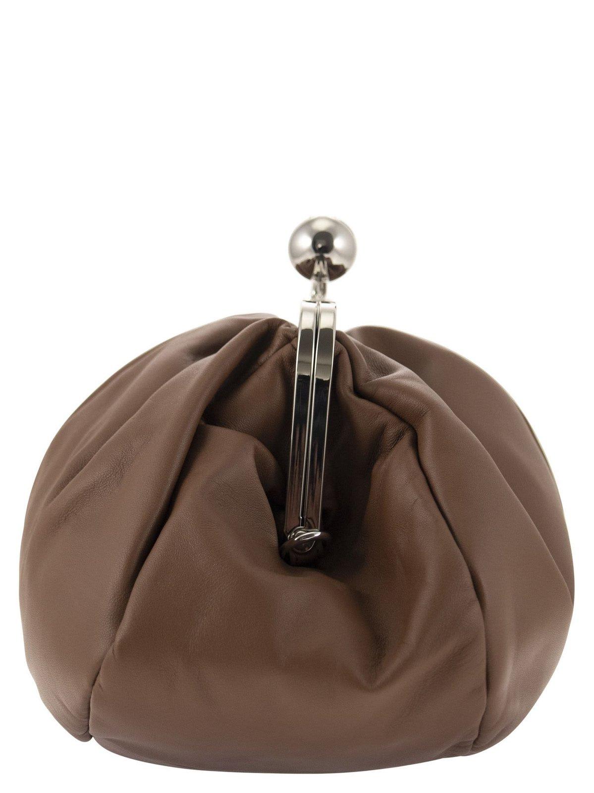 Shop Weekend Max Mara Medium Pasticcino Bag In Marrone