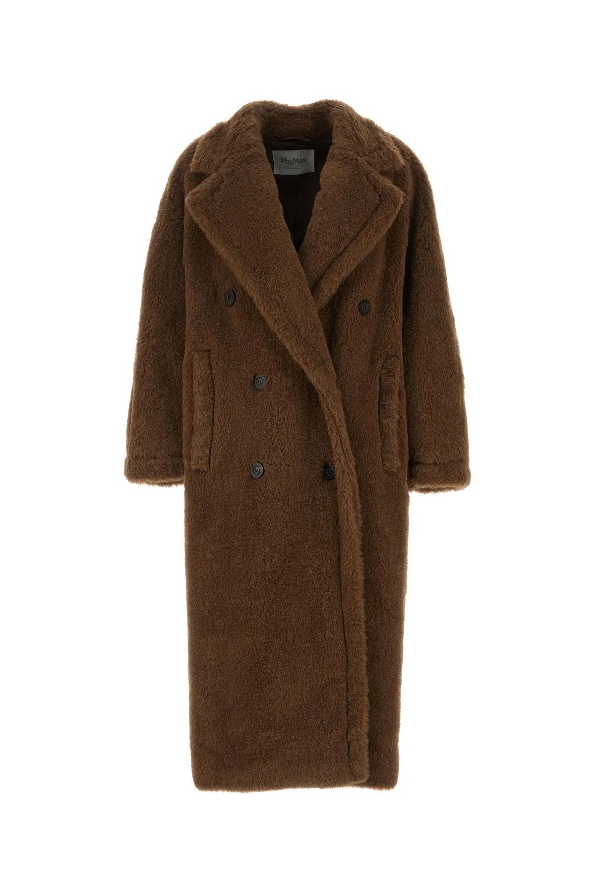 Shop Max Mara Brown Alpaca Blend Coat