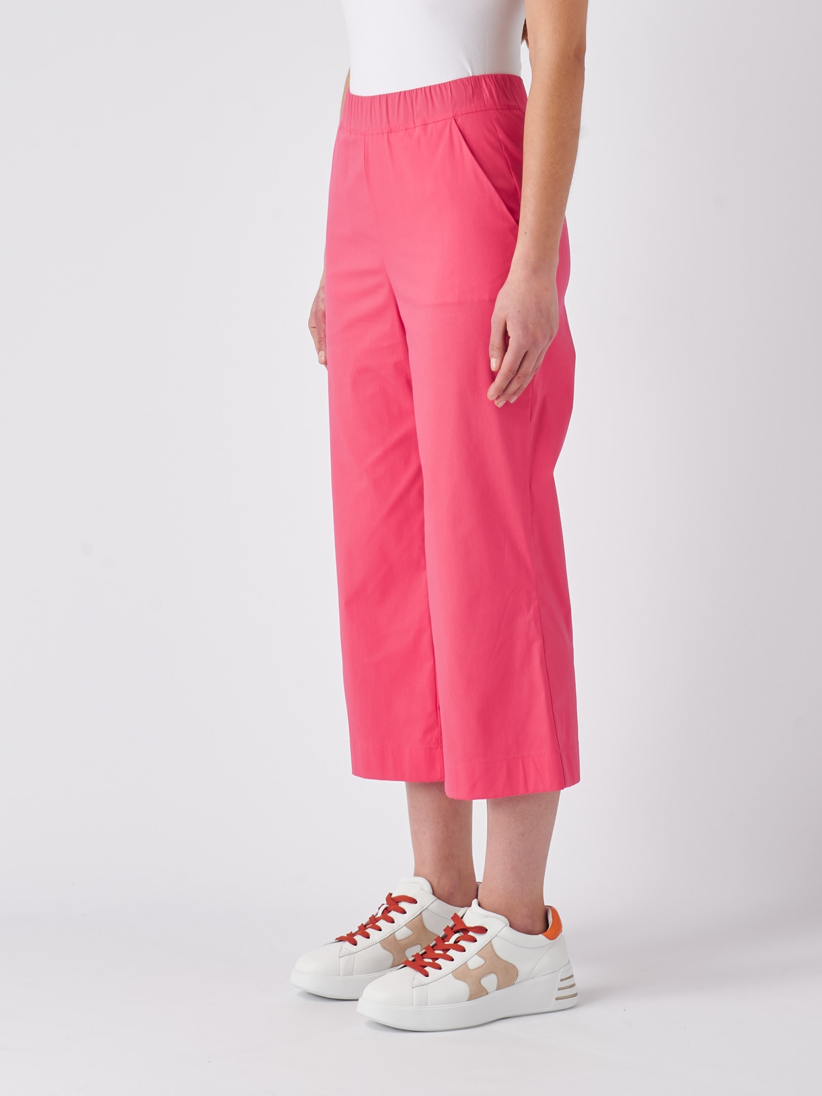 Shop Gran Sasso Cotton Trousers In Fragola