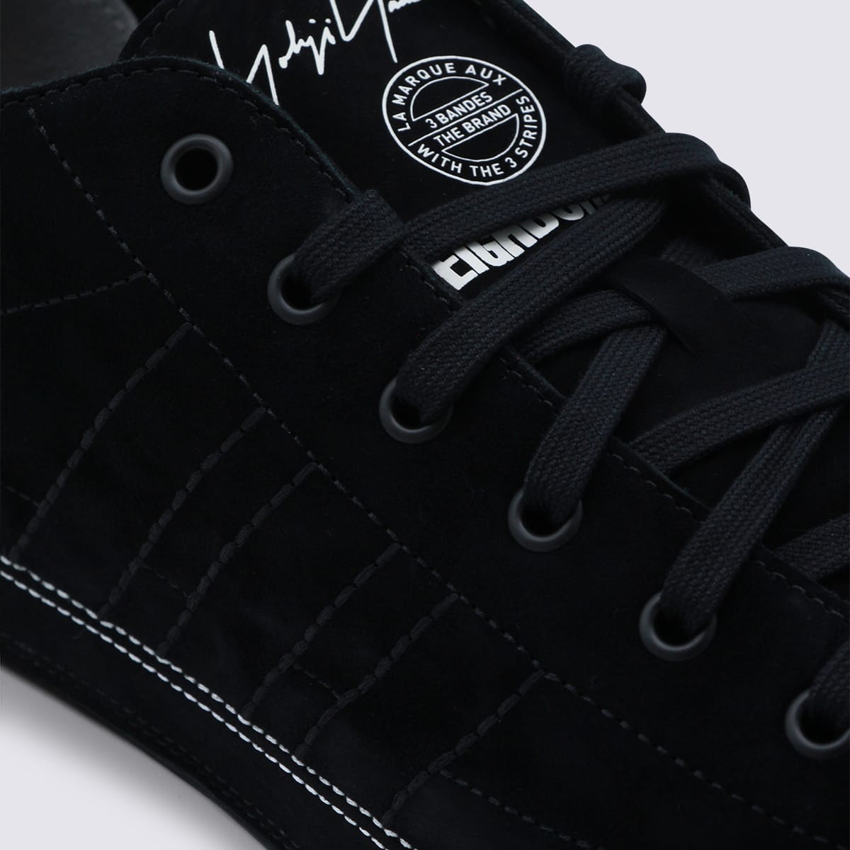 Y-3 Black Leather Nizzastar Lo Sneakers In Multi