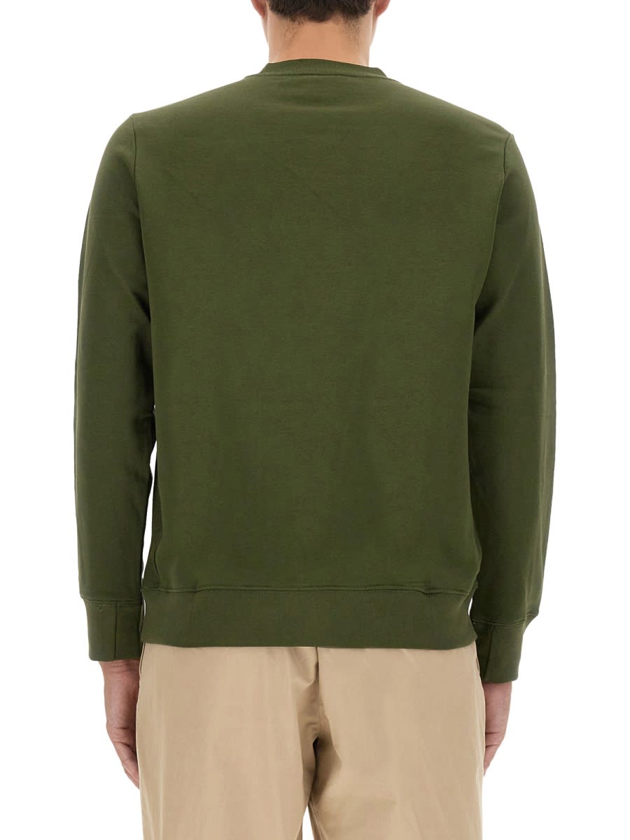 Shop Ps By Paul Smith Sweatshirt With Zebra Patch In Green